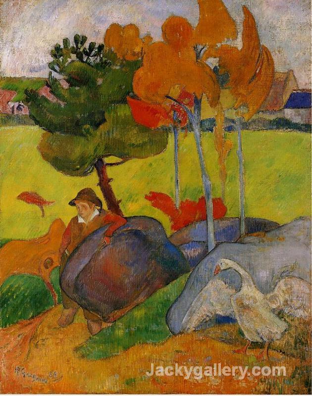 Breton Boy in a Landscape by Paul Gauguin paintings reproduction